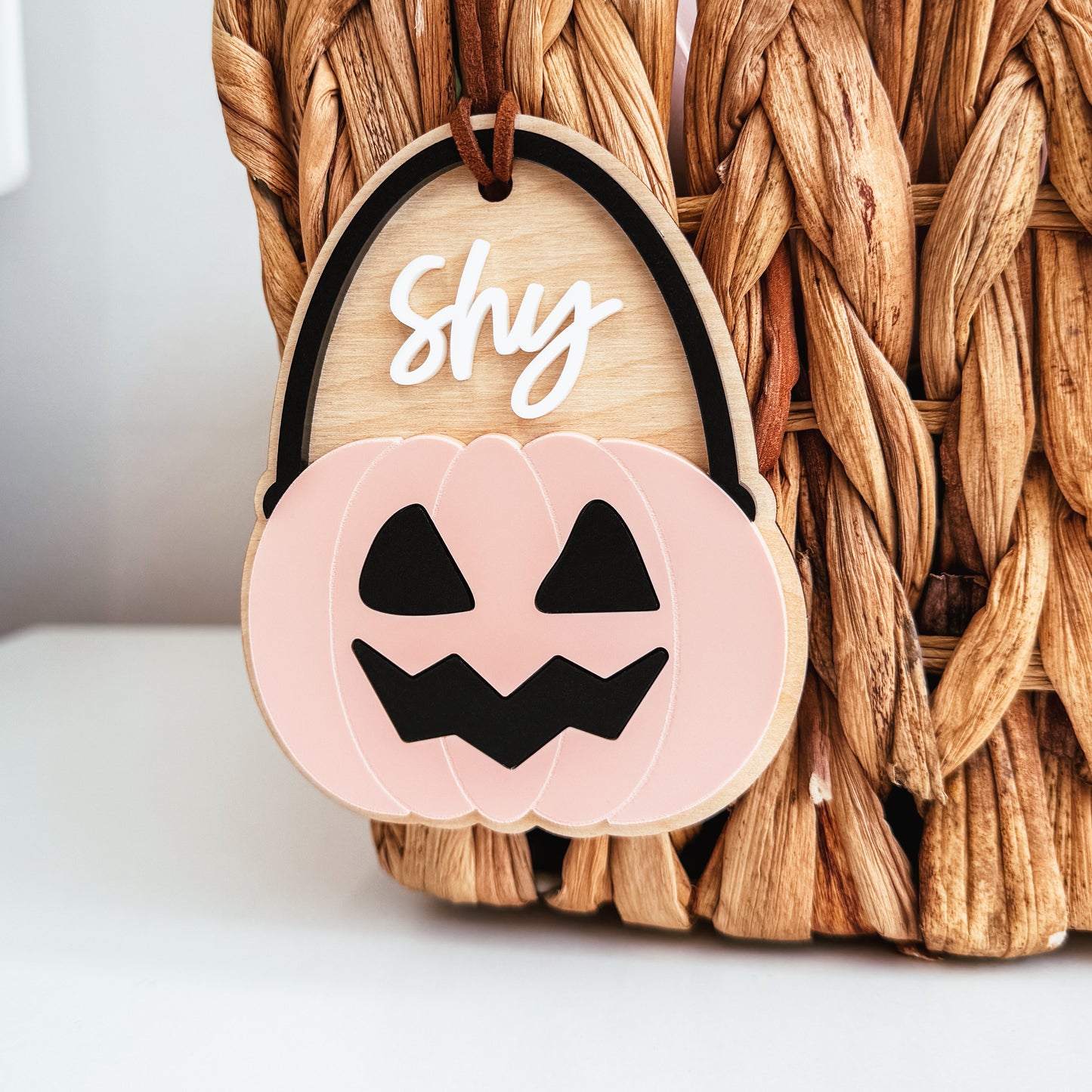 3D Pumpkin Candy Bucket Boo Basket Tag