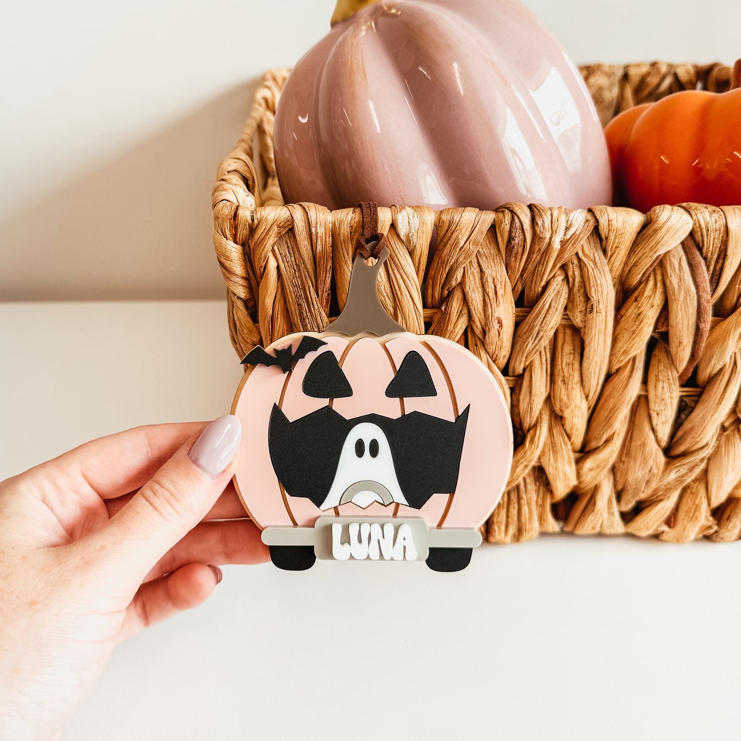 3D Pumpkin Car Tag