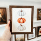 Pumpkin Trio Framed Wood Sign