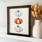 Pumpkin Trio Framed Wood Sign
