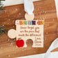 Personalized Teacher Puzzle Piece Christmas Ornament