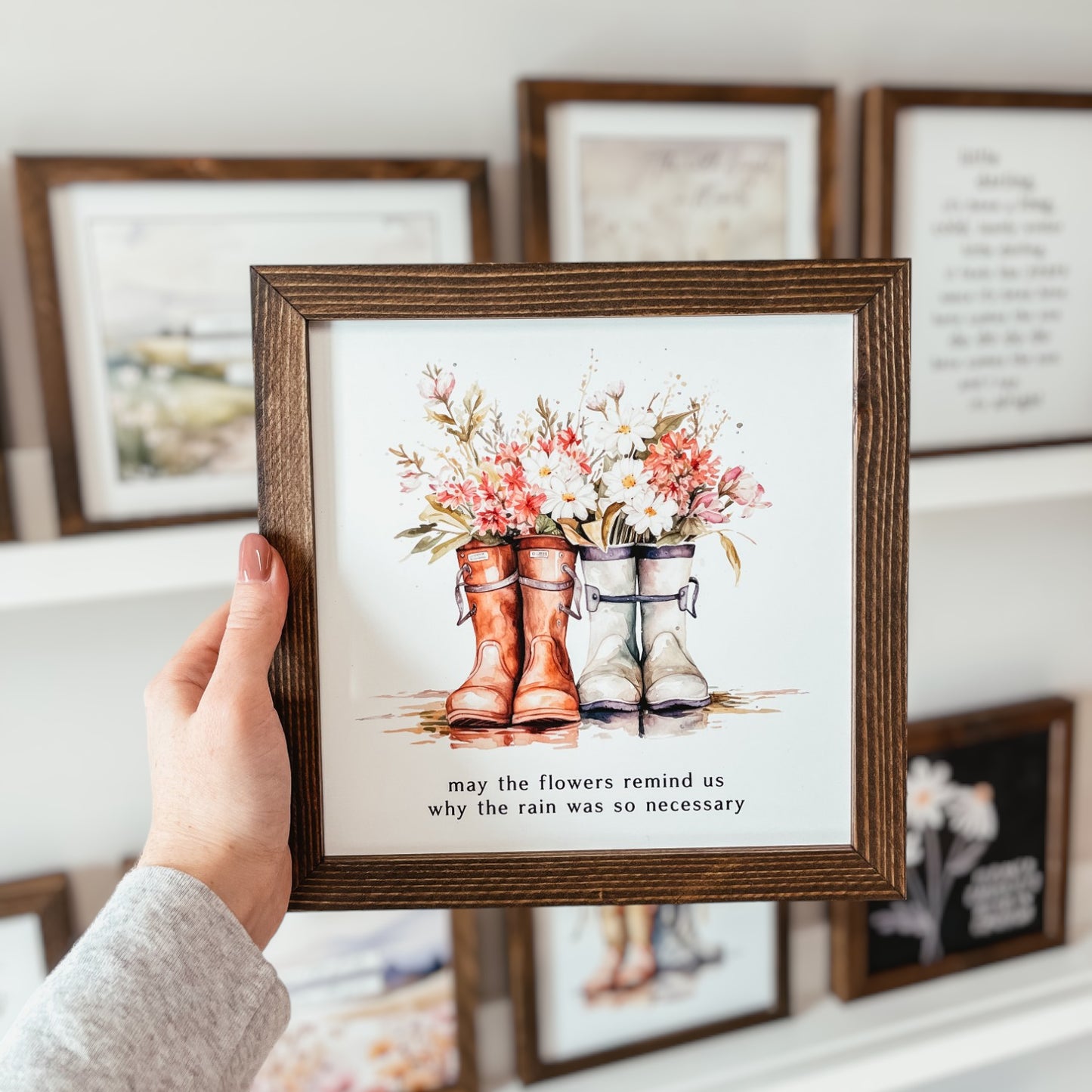 May The Flowers Remind Us Framed Sign