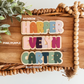 First And Last Day Of School Sign - Interchangeable Rainbow Name