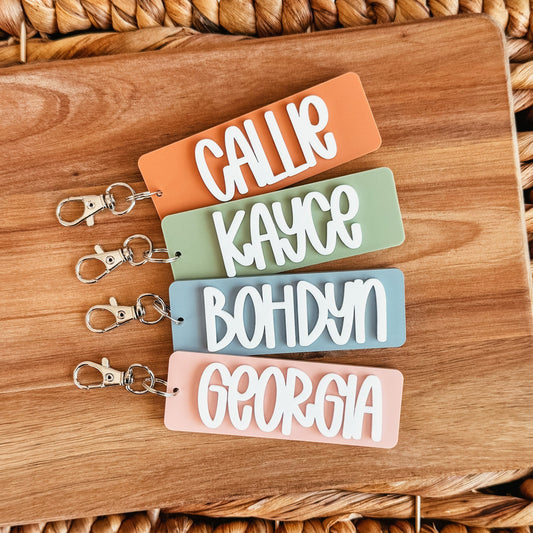 Personalized Bar Name Keychain (Rounded Font)