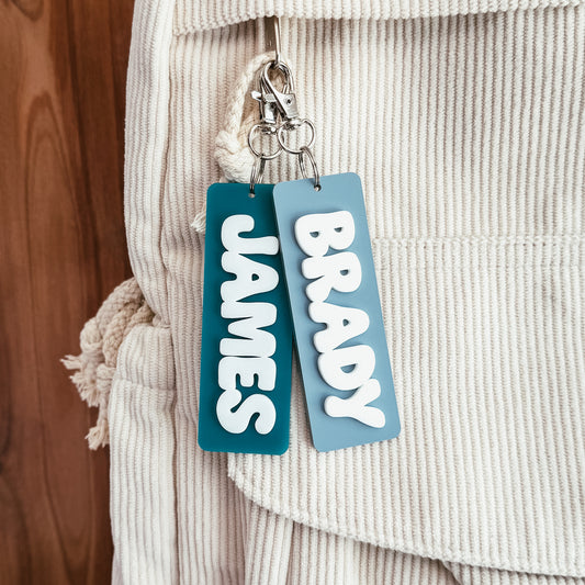 Personalized Bar Name Keychain (Bubble Font)