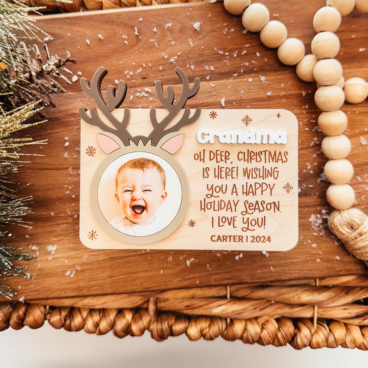 Reindeer Photo Magnet