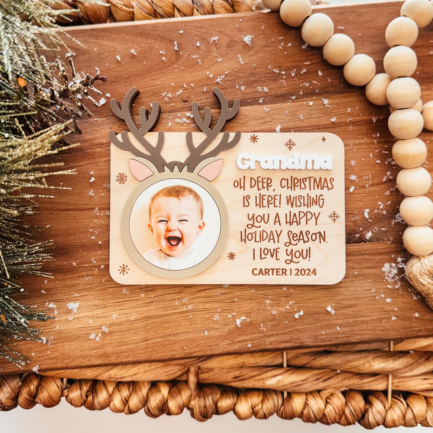 Reindeer Photo Magnet