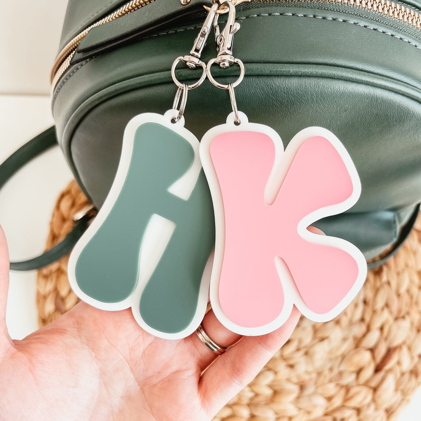 Retro Letter Bag Tag