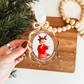 Clear Acrylic Bow Ribbon Frame Christmas Ornament