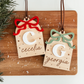 Wooden Arch With 3D Bow Christmas Stocking Tag
