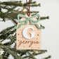 Wooden Arch With 3D Bow Christmas Stocking Tag