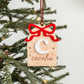 Wooden Arch With 3D Bow Christmas Stocking Tag