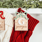 Wooden Arch With 3D Bow Christmas Stocking Tag