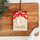 Wooden Arch With 3D Bow Christmas Stocking Tag