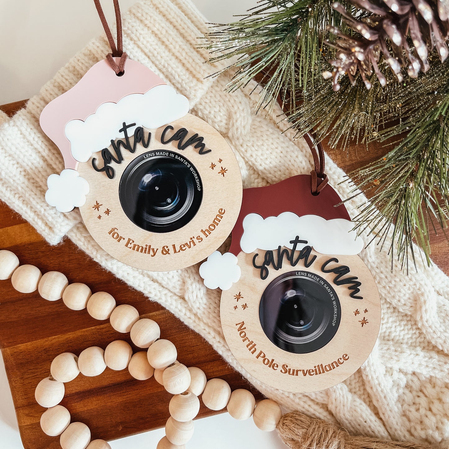 Personalized Santa Cam Christmas Ornament