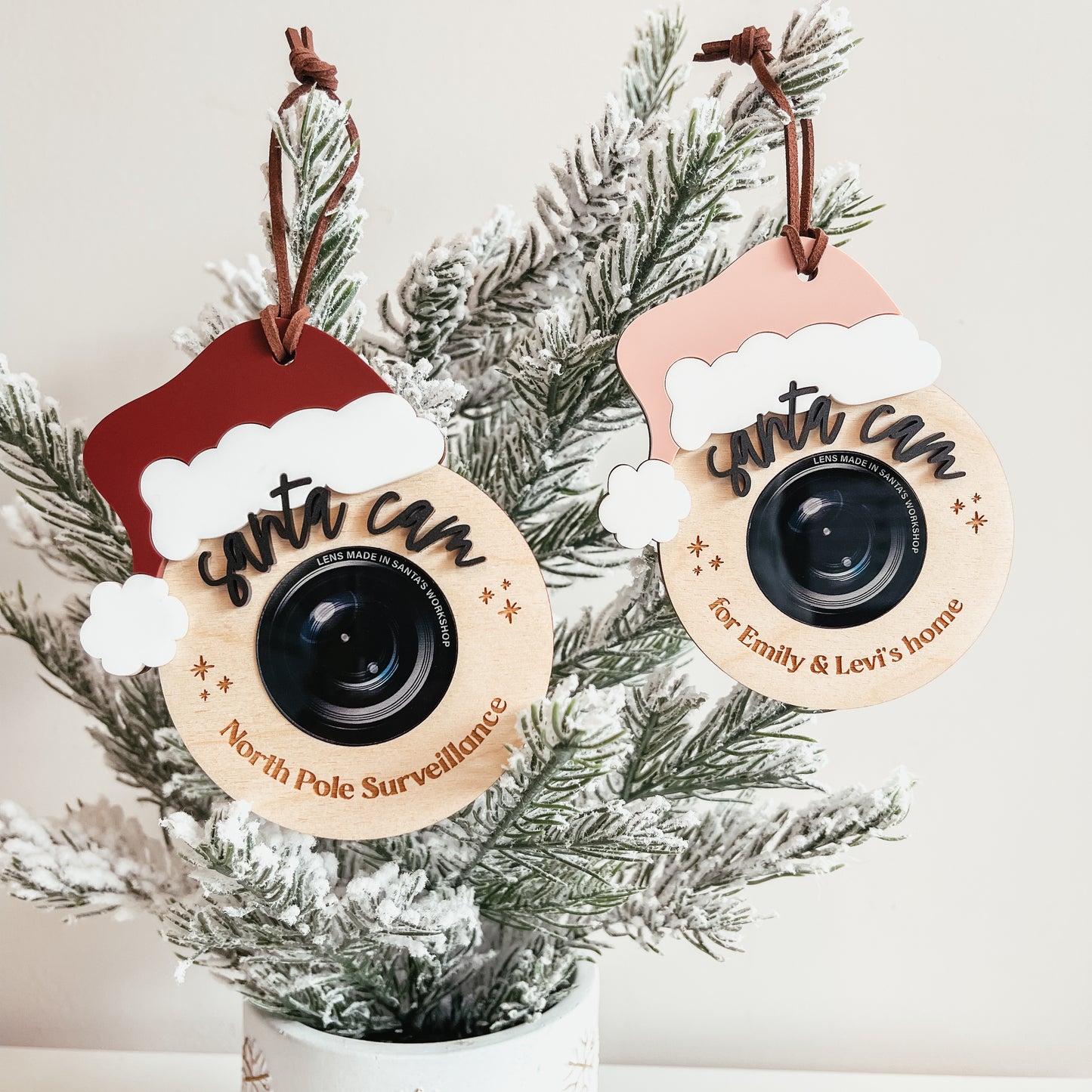 Personalized Santa Cam Christmas Ornament