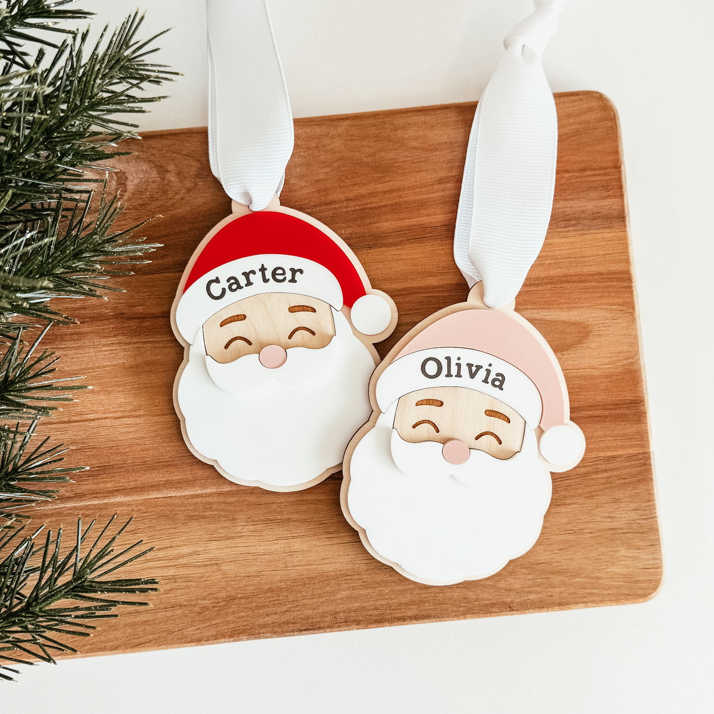 3D Santa Face Stocking Tag or Christmas Ornament