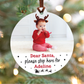 Santa Please Stop Here Photo Ornament