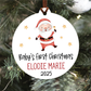 Baby's First Christmas Ornament | Santa & Stars