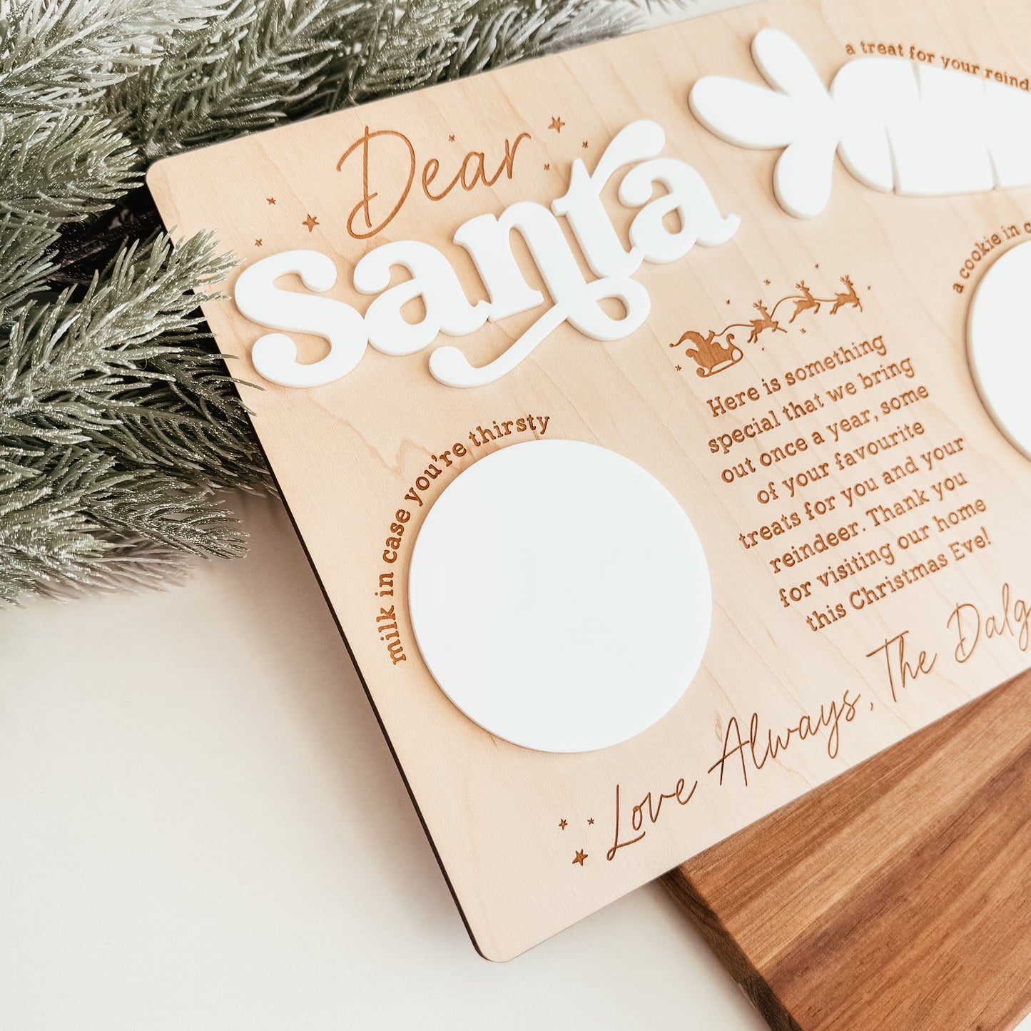 Personalized Dear Santa Treat Tray