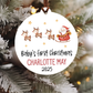 Baby's First Christmas Ornament | Santa & Reindeer