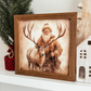 Santa Claus & Reindeer Vintage Inspired Christmas Sign