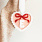 Scallop Heart With Coquette Bow Valentine's Day Tag