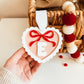 Scallop Heart With Coquette Bow Valentine's Day Tag
