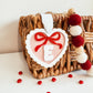 Scallop Heart With Coquette Bow Valentine's Day Tag