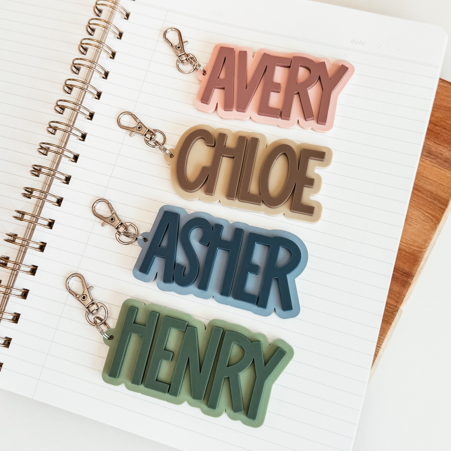 3D Acrylic School Bag Tag