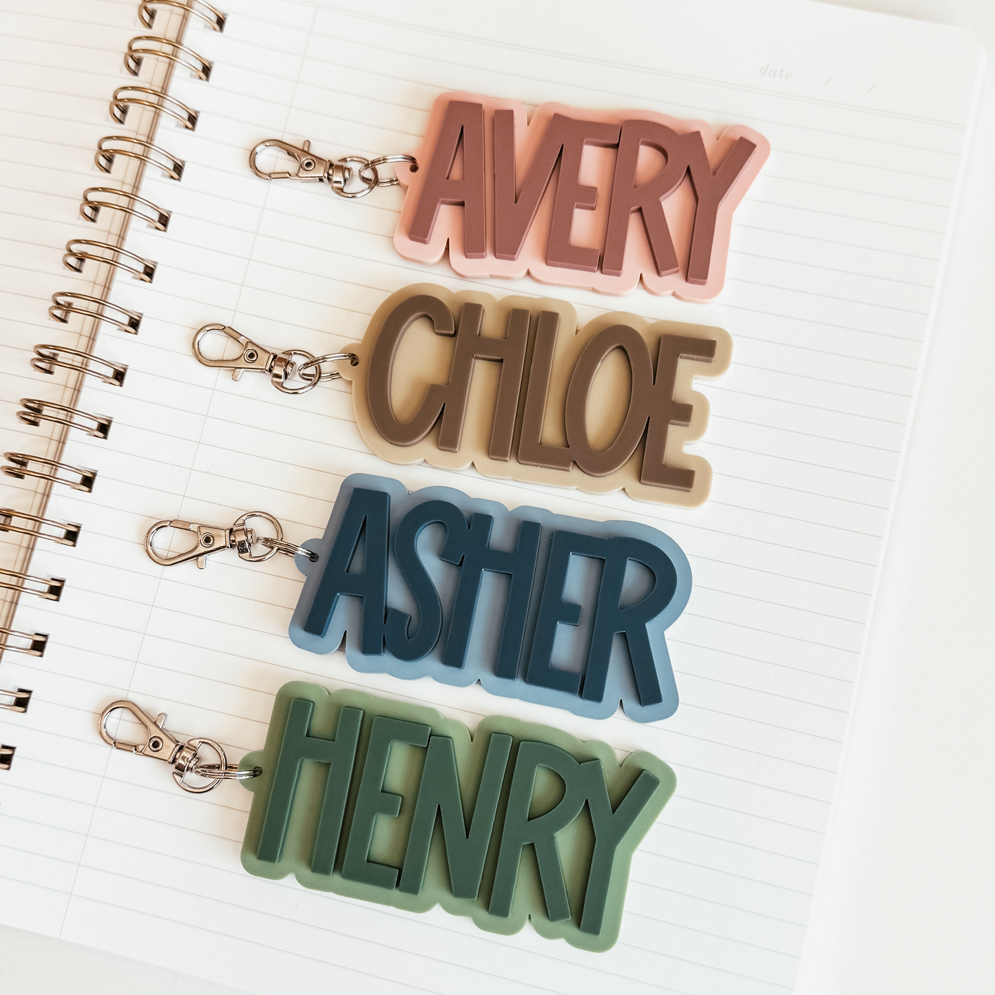 3D Acrylic School Bag Tag