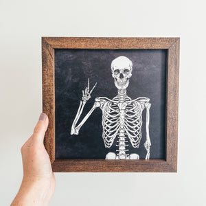 Skeleton Framed Sign