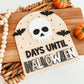 Skull and Bats Halloween Countdown Sign