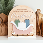 Sleigh Of Gifts Countdown To Christmas Dry Erase Sign
