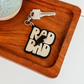 3D Acrylic Rad Dad Lightening Bolt Keychain