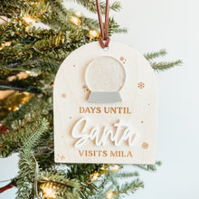 Load image into Gallery viewer, Countdown Until Christmas Snow Globe Christmas Ornament