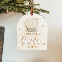 Load image into Gallery viewer, Countdown Until Christmas Snow Globe Christmas Ornament