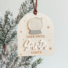 Load image into Gallery viewer, Countdown Until Christmas Snow Globe Christmas Ornament