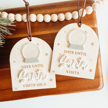 Load image into Gallery viewer, Countdown Until Christmas Snow Globe Christmas Ornament