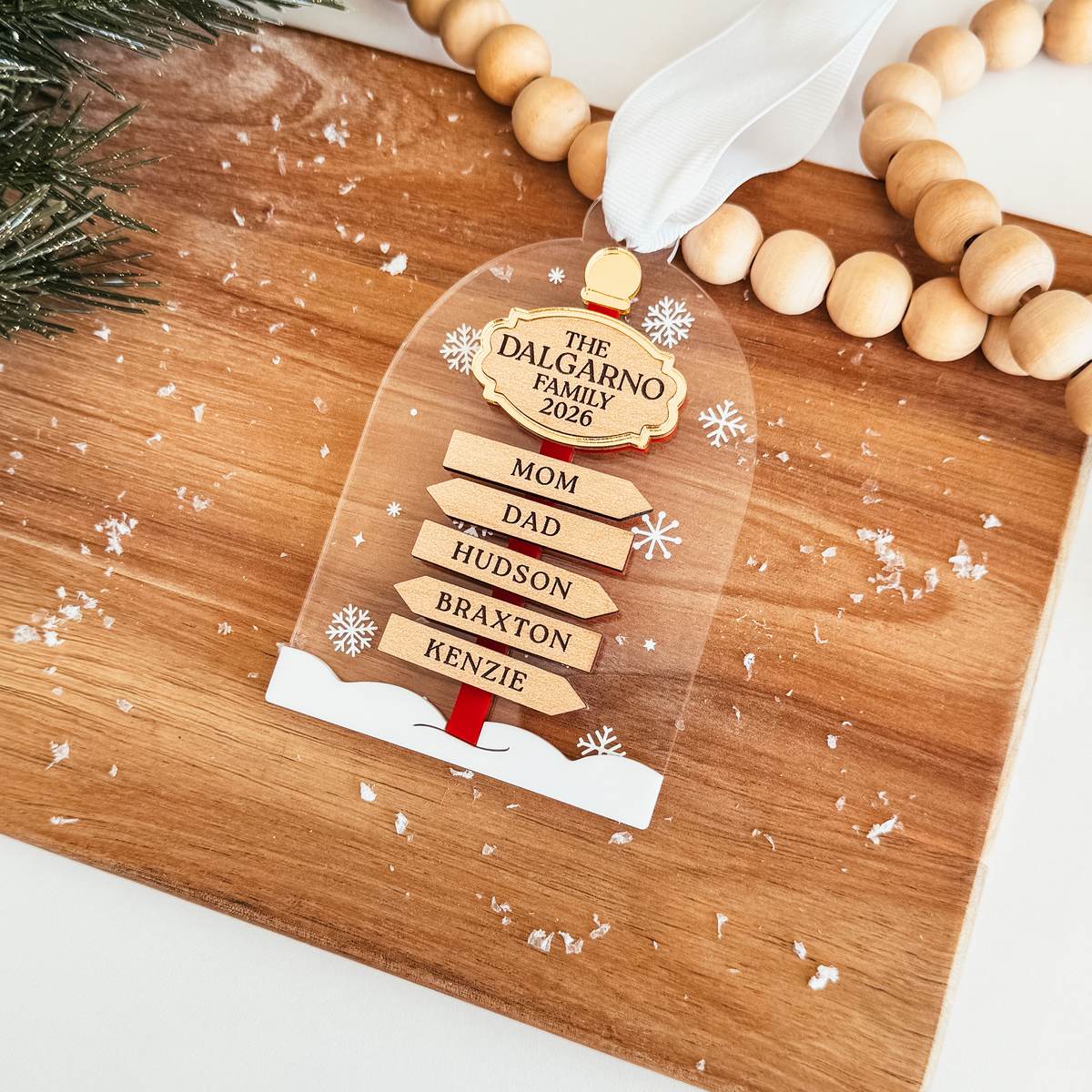 Snow Globe Family Ornament