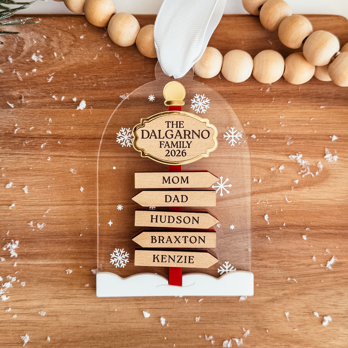 Snow Globe Family Ornament
