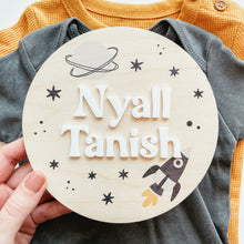 Load image into Gallery viewer, 3D Birth Announcement Sign - 3D Space