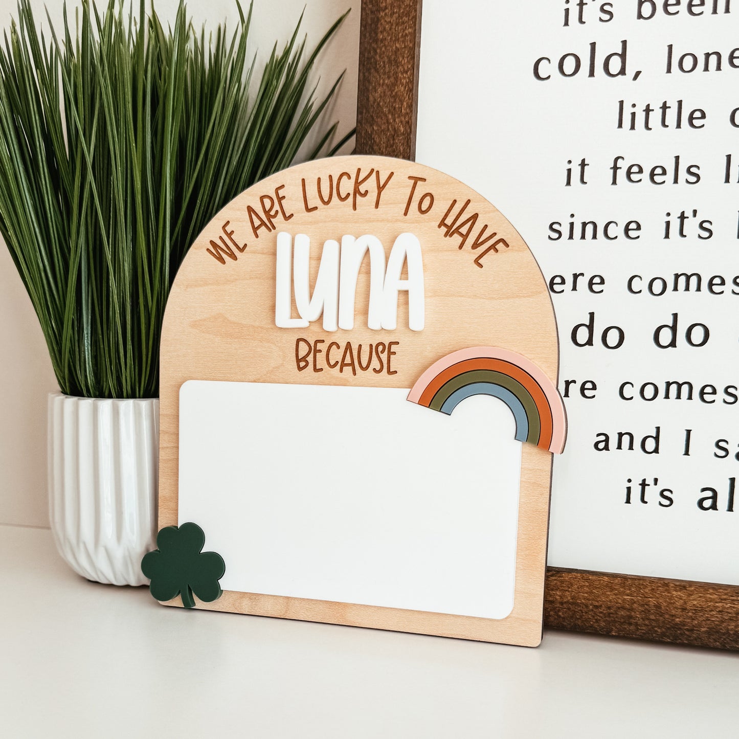 St Patrick's Day Affirmation Sign (Dry Erase)