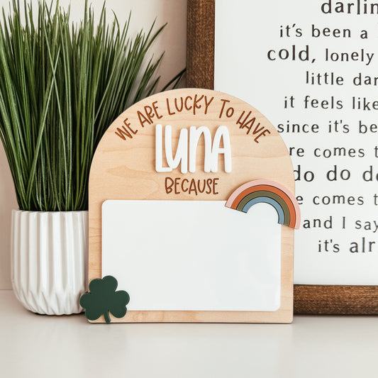 St Patrick's Day Affirmation Sign (Dry Erase)