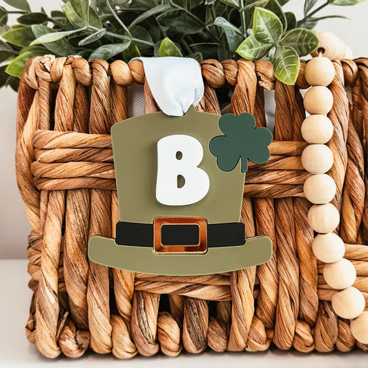 St Patrick's Day Shamrock Hat Tag