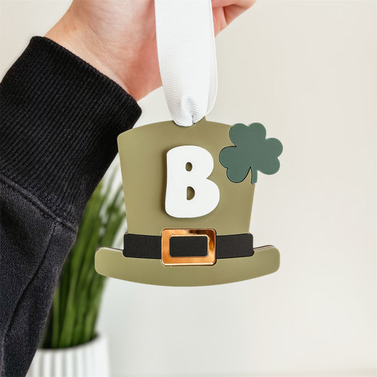 St Patrick's Day Shamrock Hat Tag