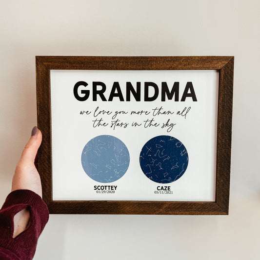 Custom Star Map Framed Sign