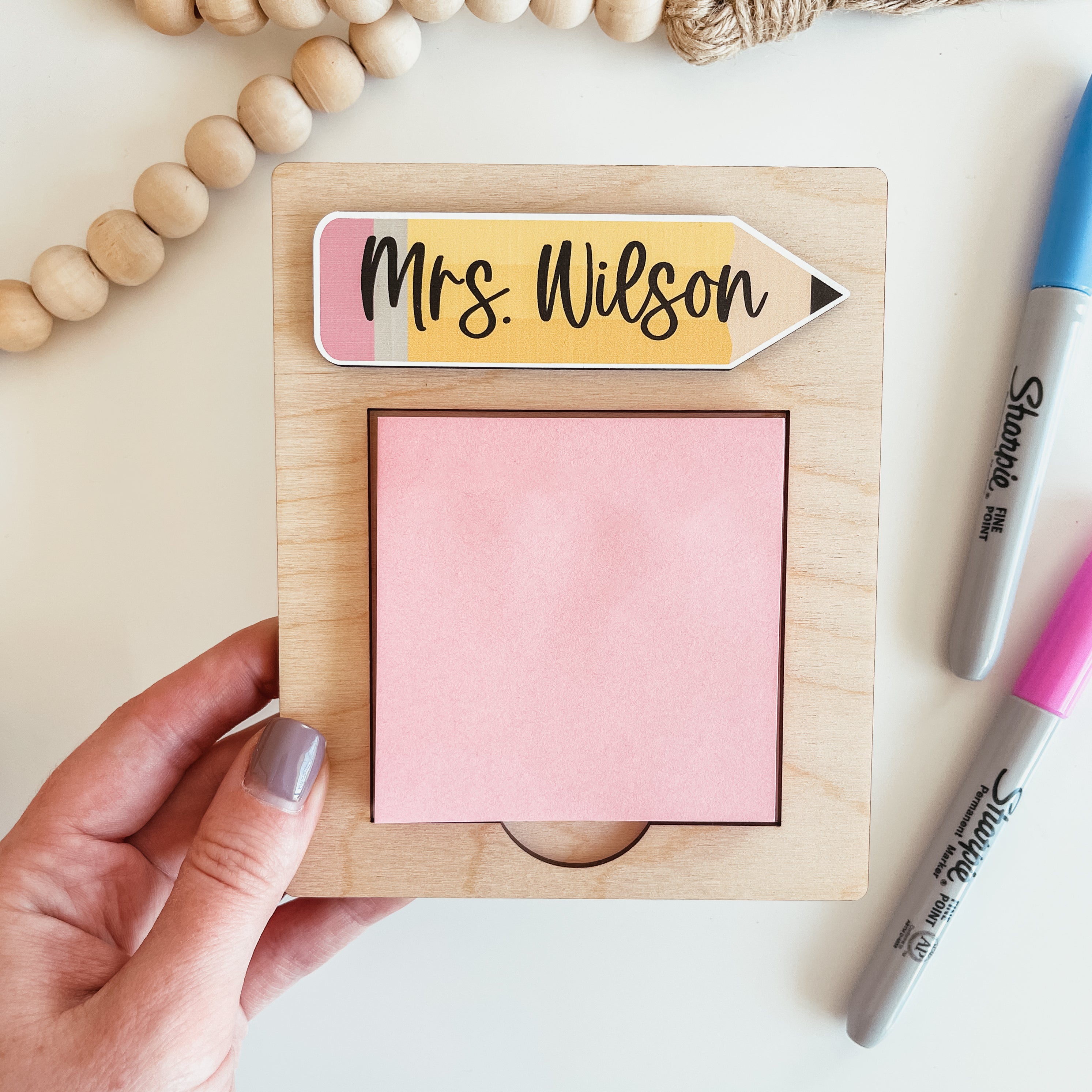 Sticker Note Holder Personalized Sticky Note Holder – Knotty Design Co.