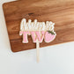 Custom Two Strawberry Cake Topper