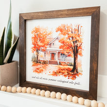 Load image into Gallery viewer, Summer Collapsed Into Fall Framed Sign